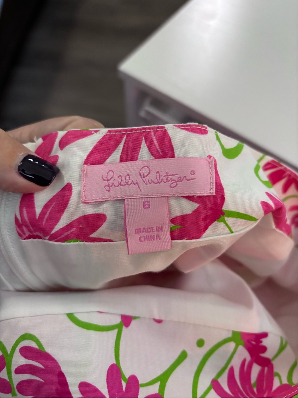 Lilly Pulitzer Pink White Floral Ruffle Hem Mini Skirt 6 - Picture 6 of 7